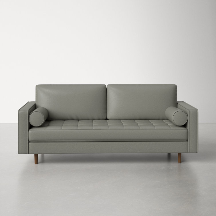 Geo 84" Vegan Leather Sofa & Reviews | AllModern